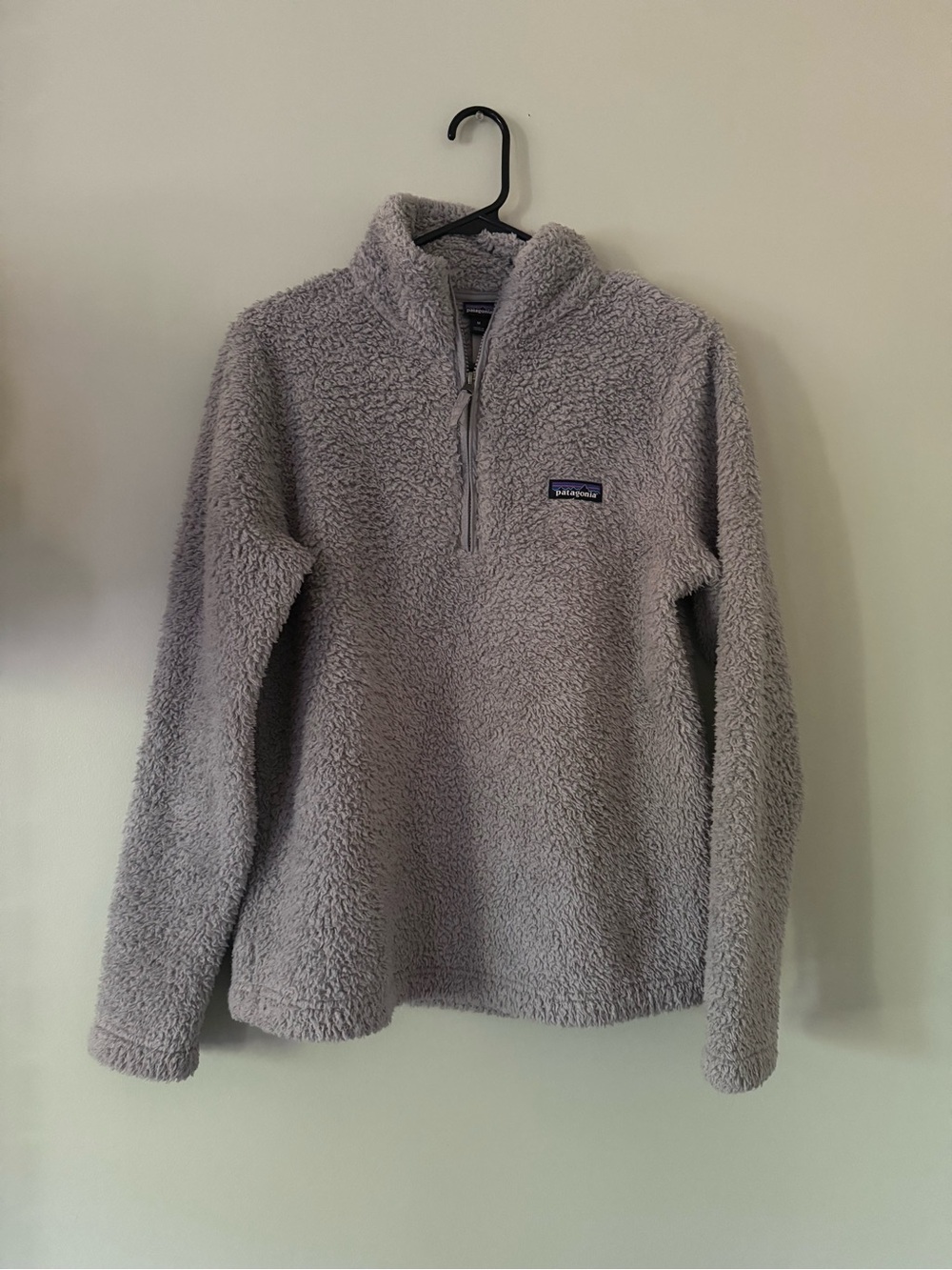 Patagonia Women's Half-Zip Teddy Fleece Pullover - Light grey